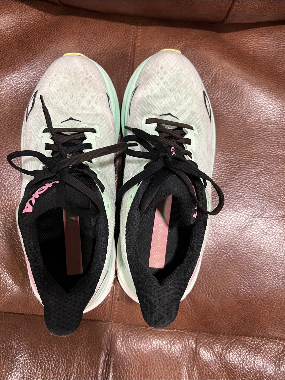 Hoka Mint, Pink & Black Women's Cushioned Running Sneakers - Picture 3 of 15